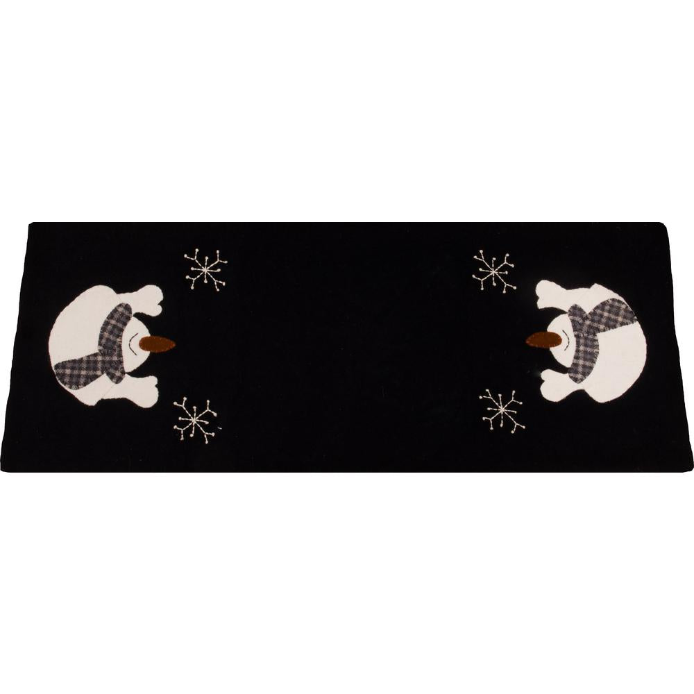 Snow Day Black Table Runner - Interiors by Elizabeth