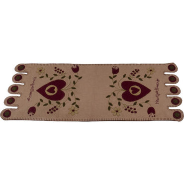 Nutmeg Heartfelt Blessings Table Runner - Interiors by Elizabeth