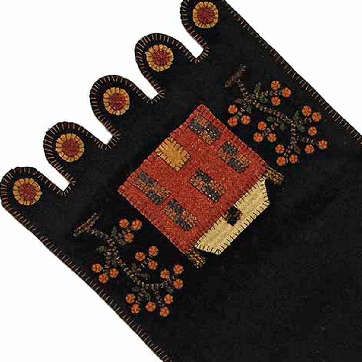 Black Primitive Manor Table Runner