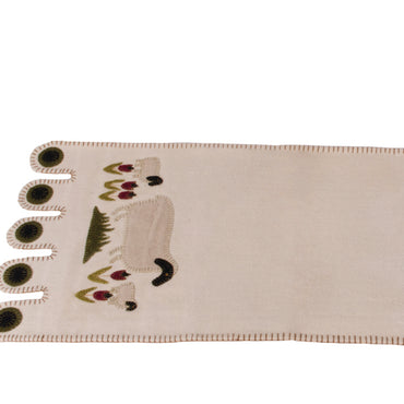 Nutmeg Sheep In The Meadow Table Runner TRWT0071
