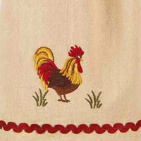 Thumbnail for Barn Red Nutmeg Rooster Tab Towel Set Of Two TTRE0023
