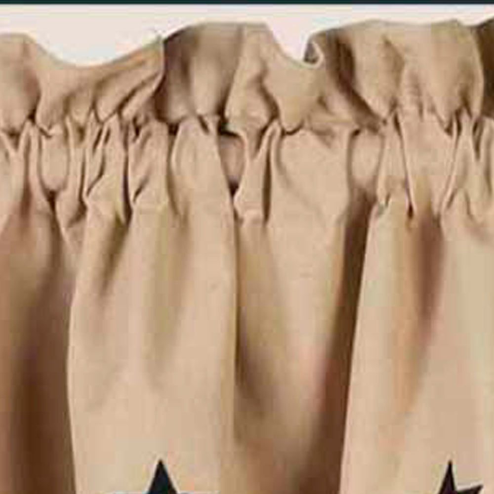 Nutmeg Black Nutmeg W/ Black Star Fairfield Valance Lined VF030011