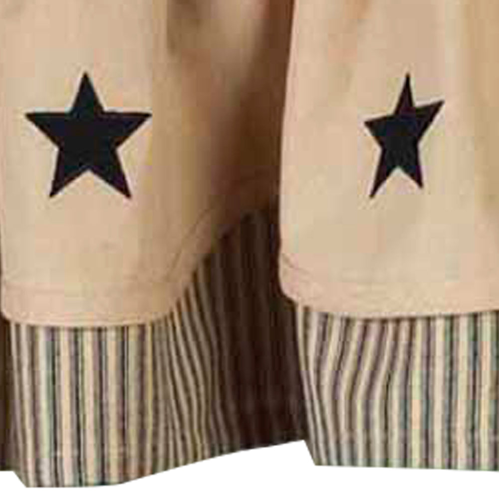 Nutmeg Black Nutmeg W/ Black Star Fairfield Valance Lined VF030011