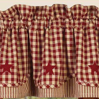 Thumbnail for Barn Red Nutmeg Heritage House Check W/ Barn Red Fairfield Valance Lined