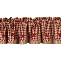Thumbnail for Barn Red Nutmeg Heritage House Check W/ Barn Red Fairfield Valance Lined
