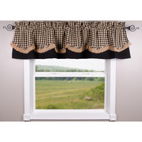 Thumbnail for Heritage House Black-Nutmeg Lace Fairfield Valance - Lined - Interiors by Elizabeth