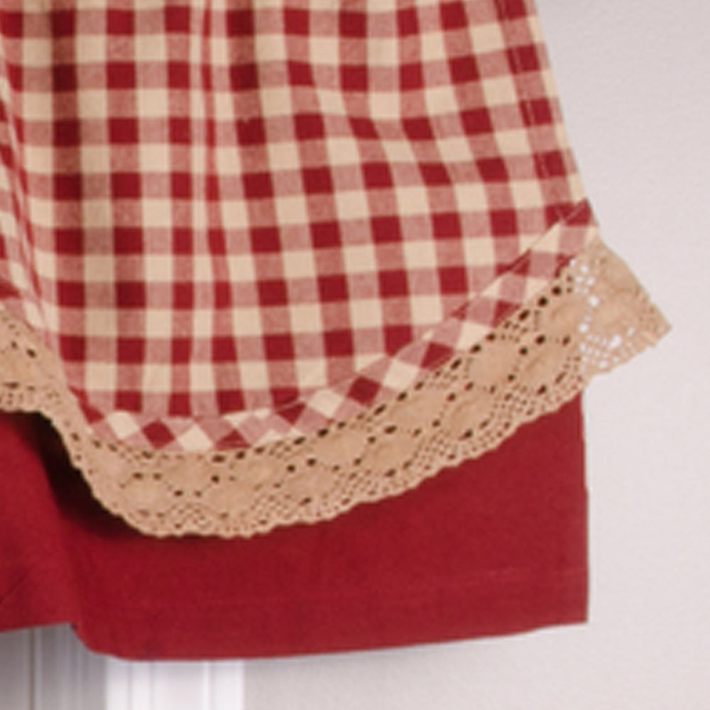 Barn Red Nutmeg Heritage House Lace Fairfield Valance Lined VF159017