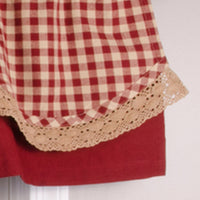Thumbnail for Barn Red Nutmeg Heritage House Lace Fairfield Valance Lined VF159017