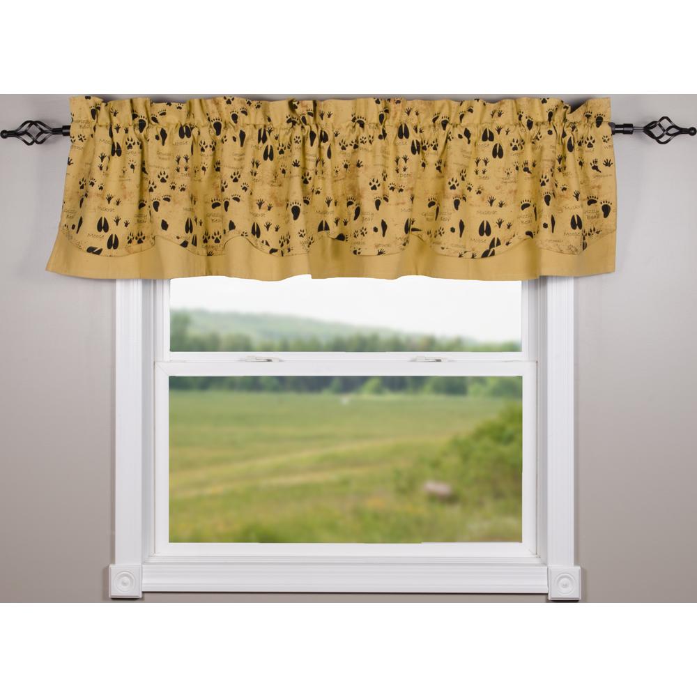 Paw Print On Canvas Manila Fairfield Valance - Lined - Interiors by Elizabeth