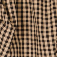 Thumbnail for Heritage House Check Gathered Valance Black Nutmeg Lined