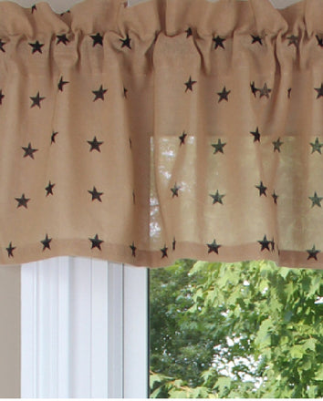 Heirloom Star Nutmeg Valance  - Interiors by Elizabeth