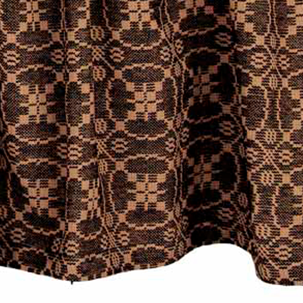 Black Tan Marshfield Jacquard Valance Lined