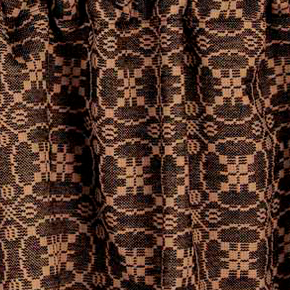 Black Tan Marshfield Jacquard Valance Lined