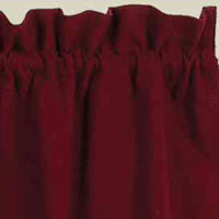 Thumbnail for Barn Red Farm House Solid Valance Lined