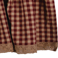 Thumbnail for Barn Red Nutmeg Heritage House Lace Valance Lined