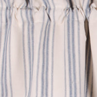 Thumbnail for Colonial Blue Cream Grain Sack Stripe Valance Lined