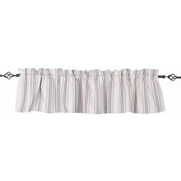 Thumbnail for Grain Sack Stripe Cream - Pewter Valance - Lined - Interiors by Elizabeth