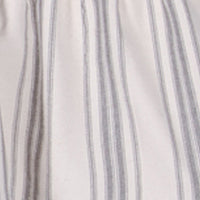 Thumbnail for Grain Sack Stripe Cream Pewter Valance Lined