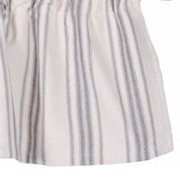Thumbnail for Grain Sack Stripe Cream Pewter Valance Lined