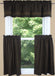 Primitive Ticking Black Black Valance  - Interiors by Elizabeth