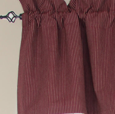Primitive Ticking Wine Valance VL236218