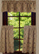 Trenton Jacquard Nutmeg Black Red Valance  - Interiors by Elizabeth