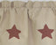 Rough Edge Star Barn Red Valance VL248017
