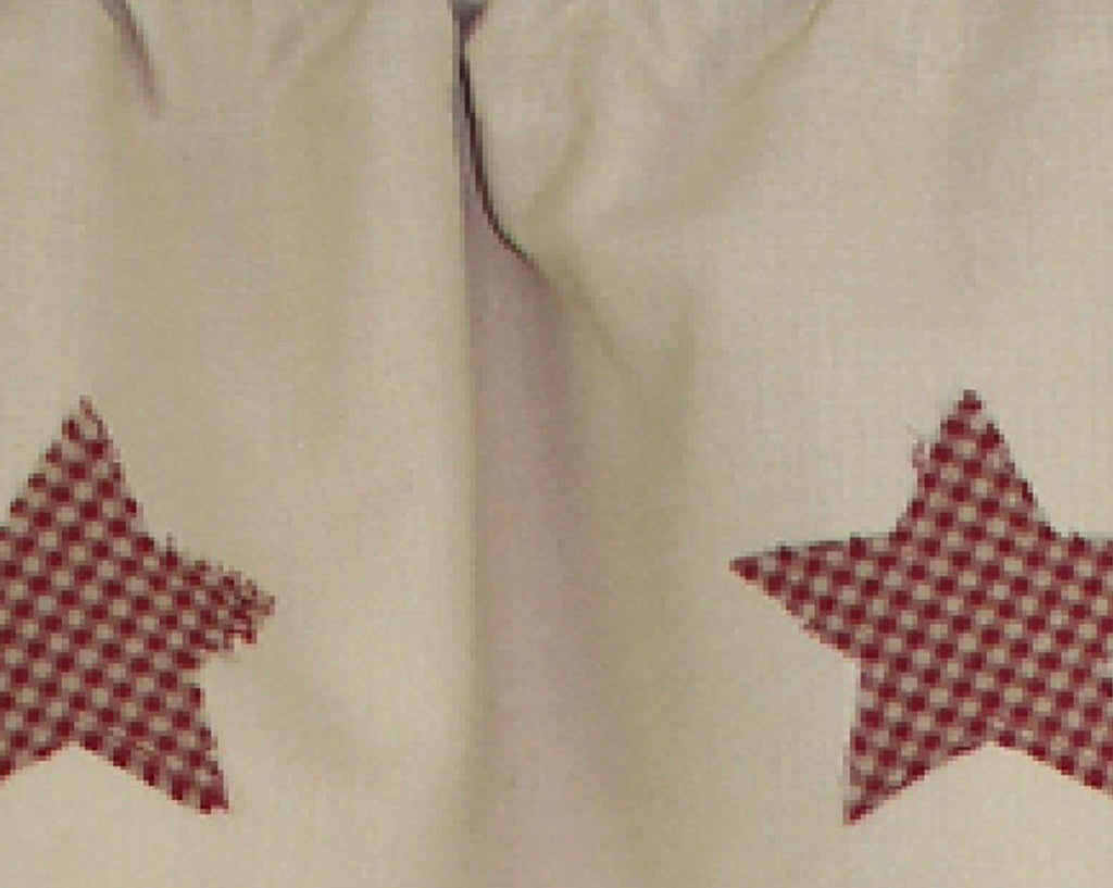Rough Edge Star Barn Red Valance VL248017