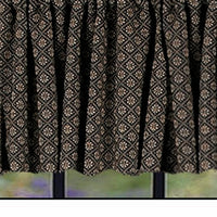 Thumbnail for Black Nutmeg Kingston Jacquard Valance Lined
