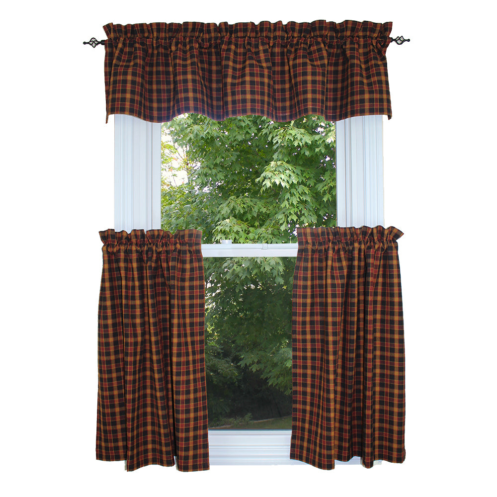 Homestead Black  Valance - Interiors by Elizabeth