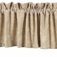 Thumbnail for Taupe Candlewicking Taupe Valance Lined