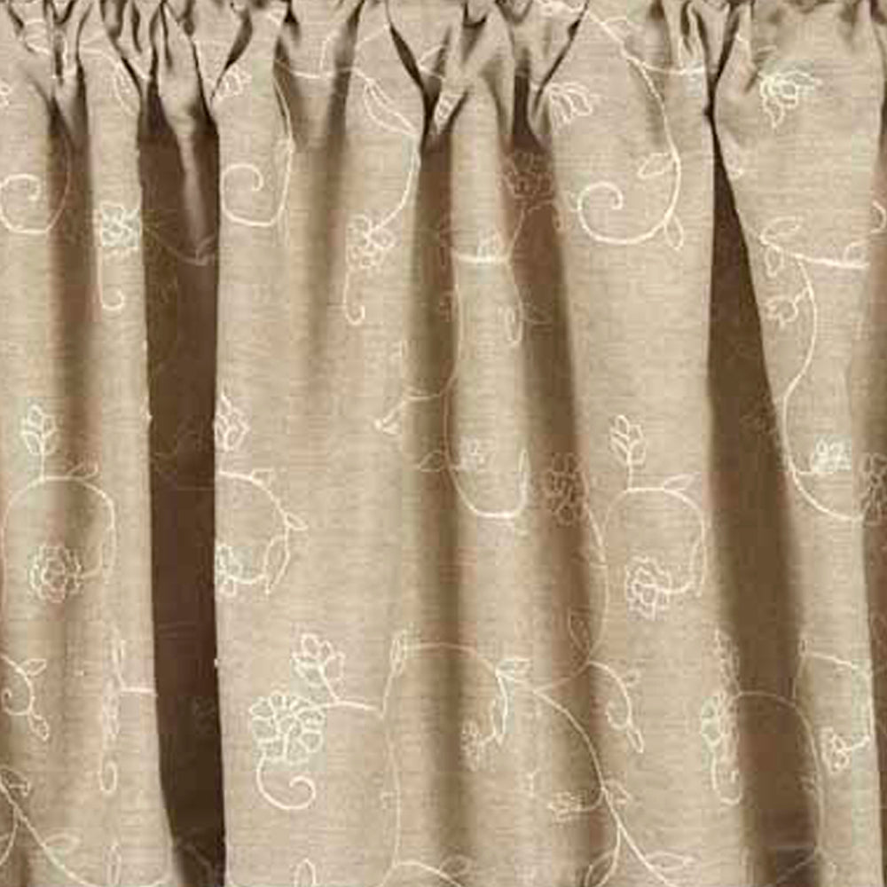 Taupe Candlewicking Taupe Valance Lined VL440038