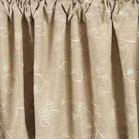 Thumbnail for Taupe Candlewicking Taupe Valance Lined