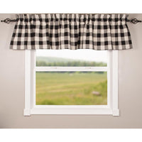 Thumbnail for Black-Buttermilk Buffalo Check Valance - Lined - Interiors by Elizabeth