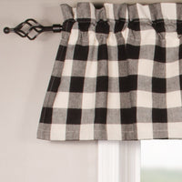 Thumbnail for Black Buttermilk Buffalo Check Valance Lined