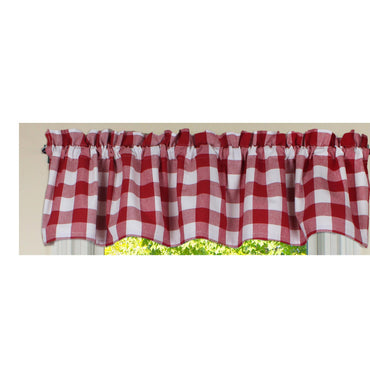 Buffalo Check Crimson Red Valance VL510019