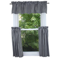 Thumbnail for Heritage House Check Black & Cream Valance - Interiors by Elizabeth