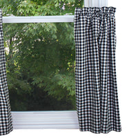 Thumbnail for Heritage House Check - Black & Cream Valance