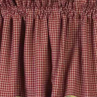 Thumbnail for Barn Red Oat Newbury Gingham Valance Lined