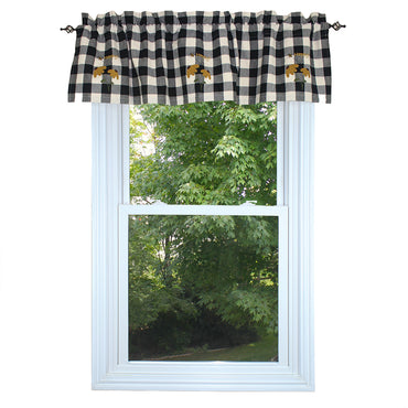 Bee Happy Buffalo Check Valance Valance - Interiors by Elizabeth