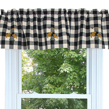Bee Happy Buffalo Check Valance Valance VL700000