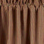 Barn Red Nutmeg York Ticking Valance Lined VL880017