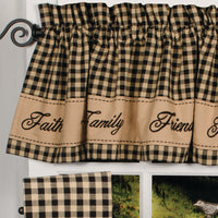 Thumbnail for Black Nutmeg Faith Family Friends Valance Lined