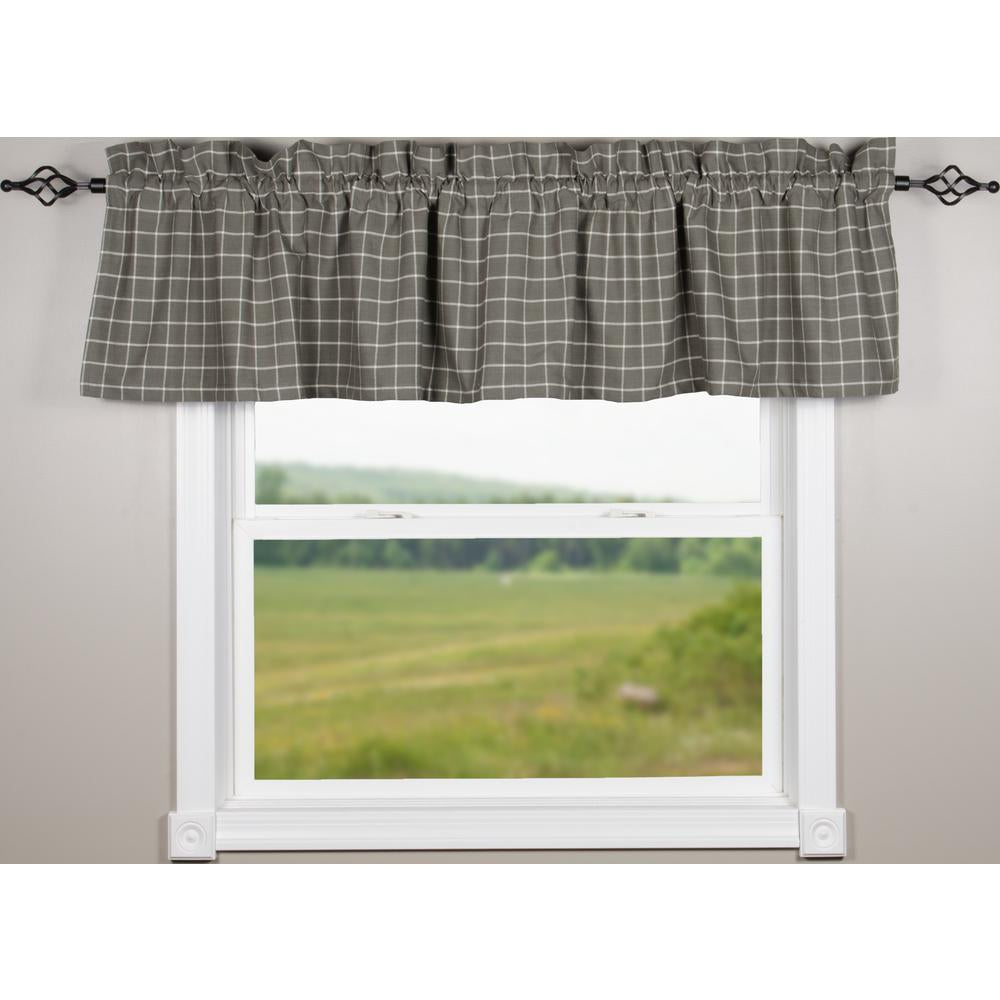 Pewter Summerville Valance - Lined - Interiors by Elizabeth
