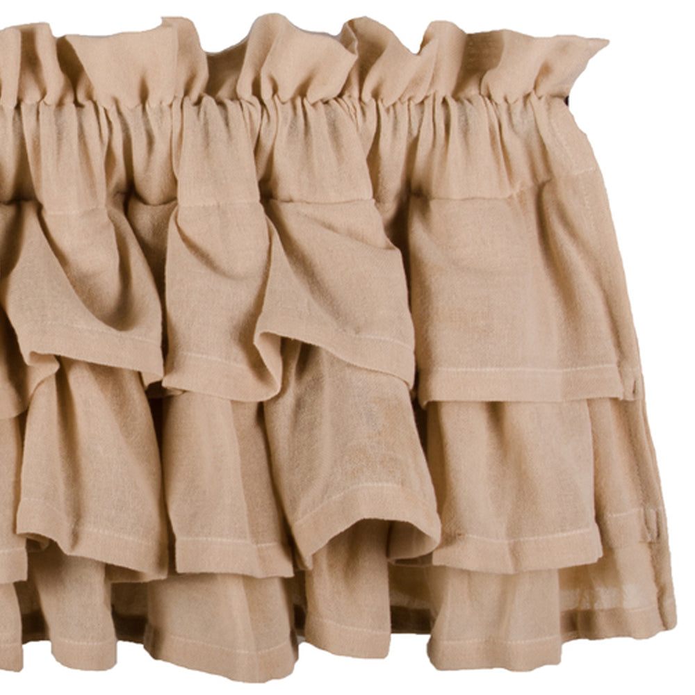 Cream Heirloom Cream Ruffled Valance Unlined