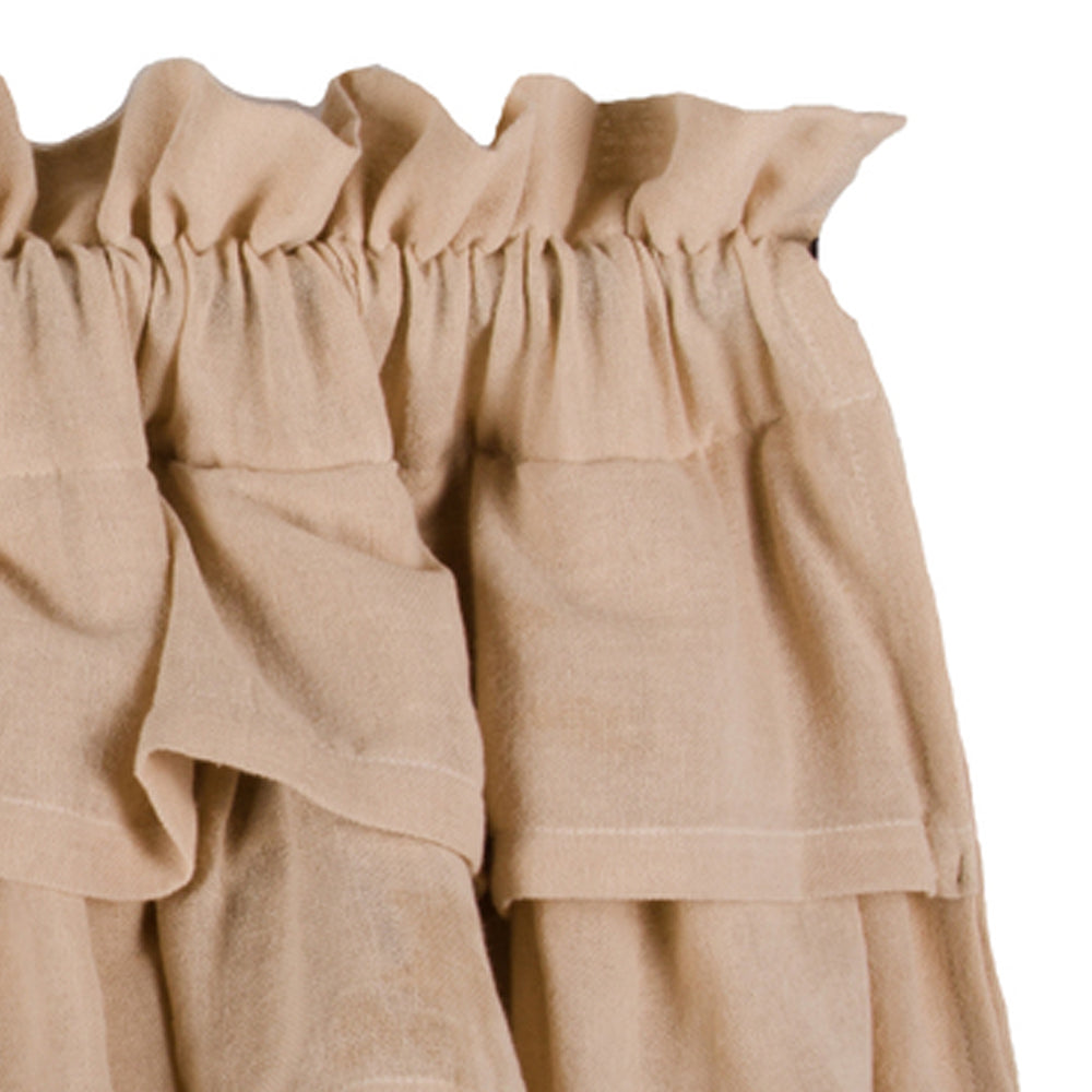 Cream Heirloom Cream Ruffled Valance Unlined