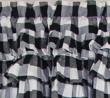 Buffalo Check Black - Buttermilk Valance VR510011