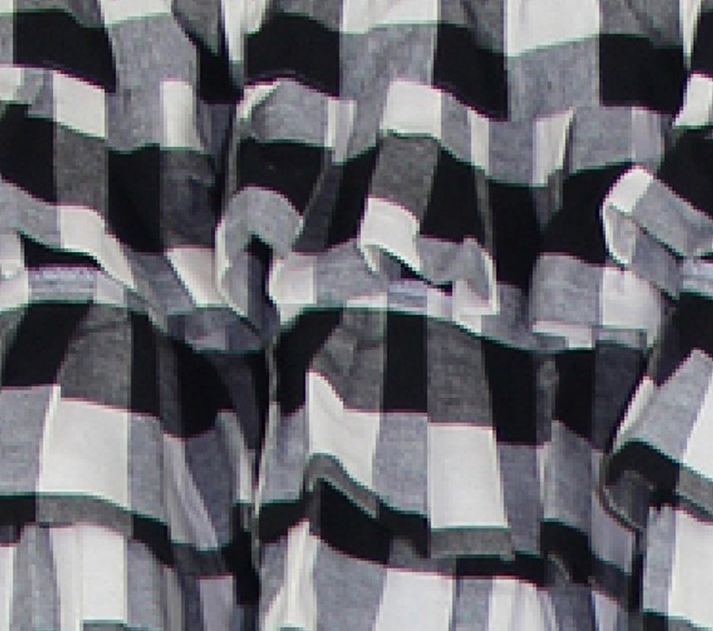 Buffalo Check Black - Buttermilk Valance VR510011