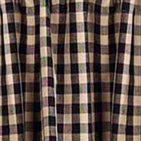 Thumbnail for Black Nutmeg Heritage House Check Black Scalloped Valance Lined